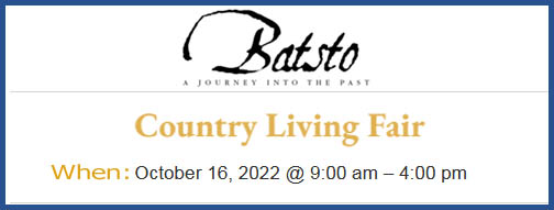 Batso Country Living Fair - Upcoming Event